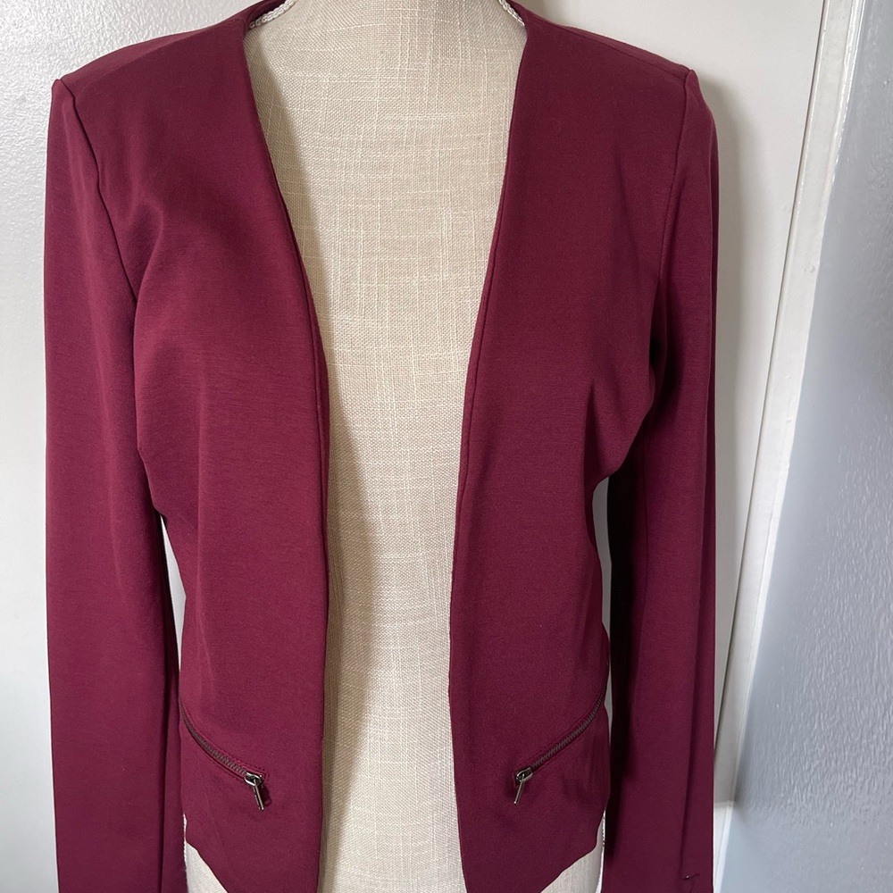 Deep Red Burgundy Blazer - Picture 4 of 7
